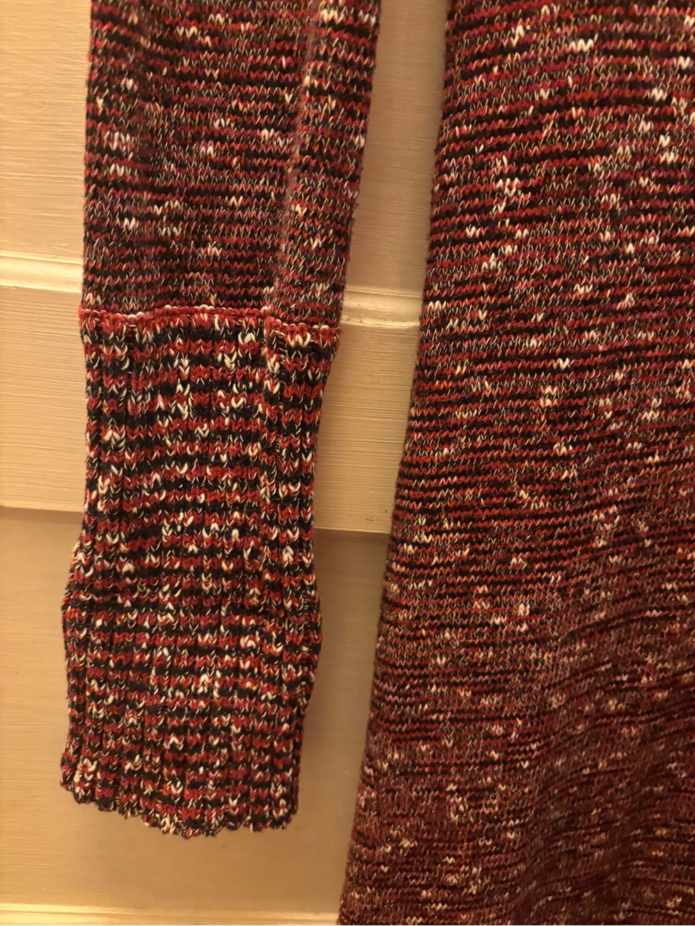 Celine Burgundy Marled Knit Long-Sleeve Dress - Picture 5 of 5